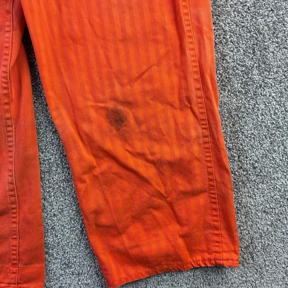 Vintage 60s HBT Coveralls Mens 38 Orange Herringbone Jumpsuit Union Detroit